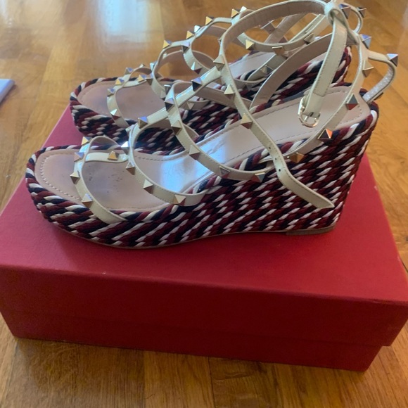 Valentino Shoes - Valentino Multicolor Platform Wedges